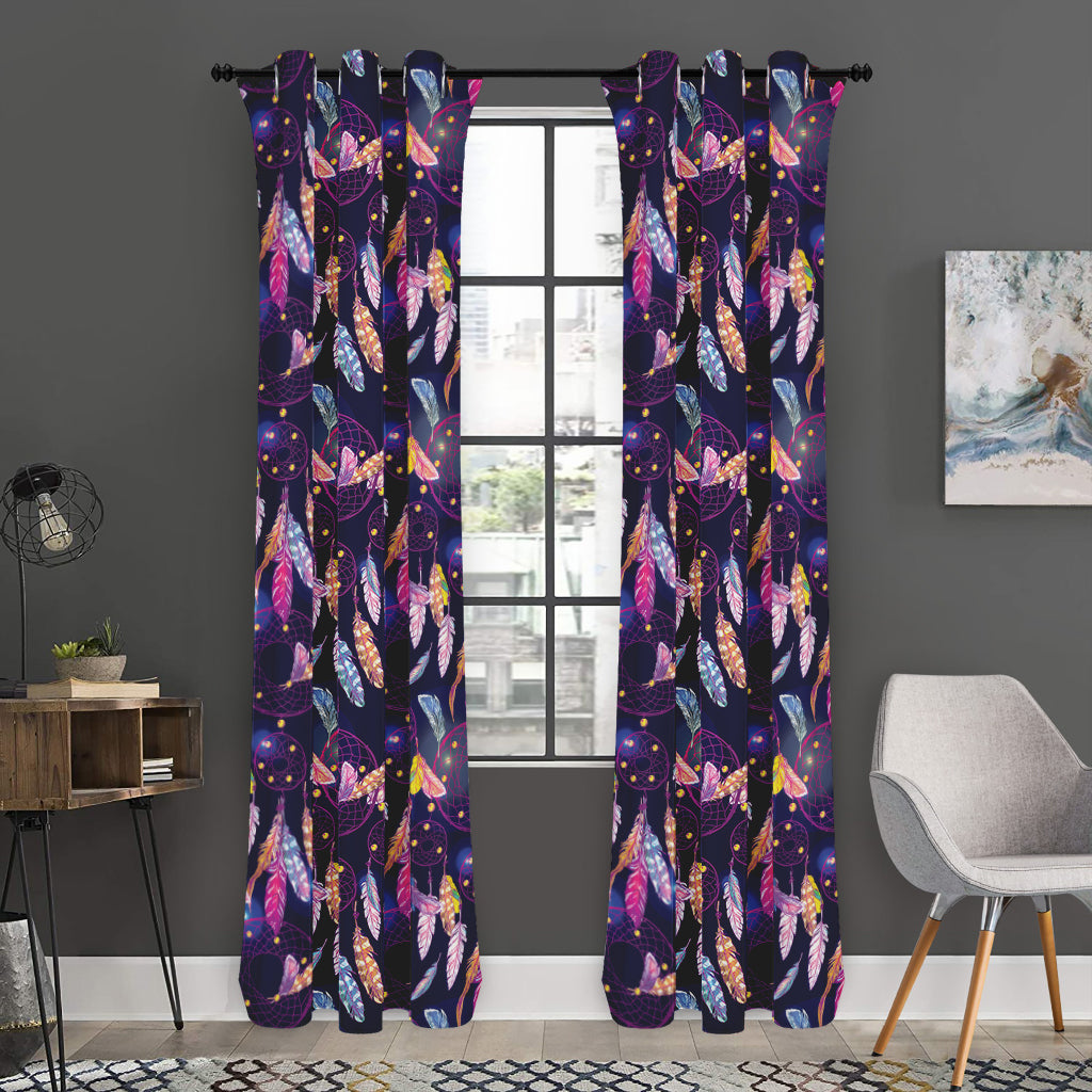 Boho Dream Catcher Pattern Print Curtain