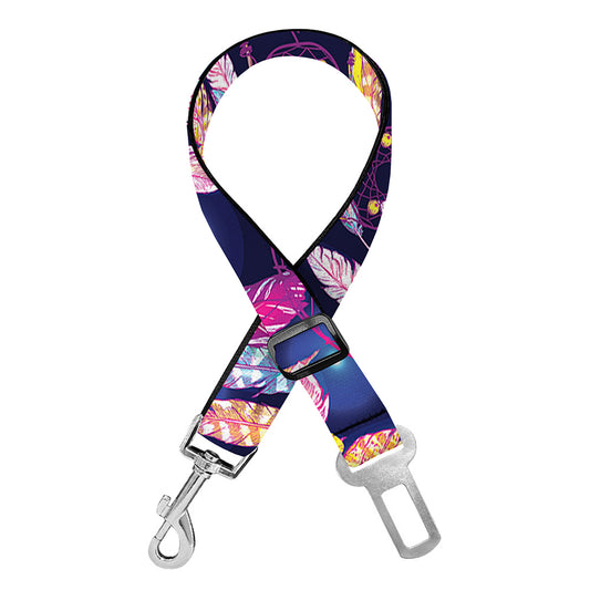 Boho Dream Catcher Pattern Print Dog Seat Belt