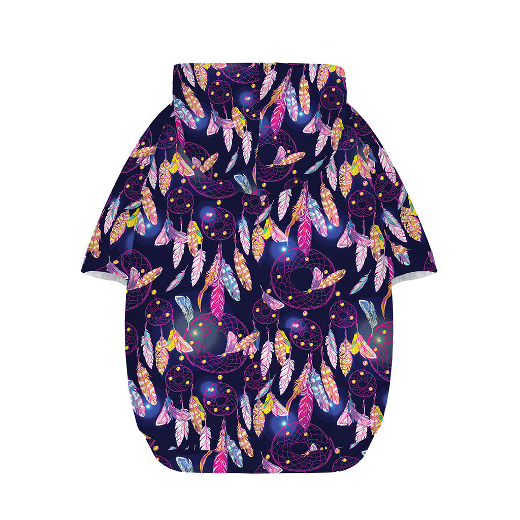 Boho Dream Catcher Pattern Print Dog Zip Up Hoodie