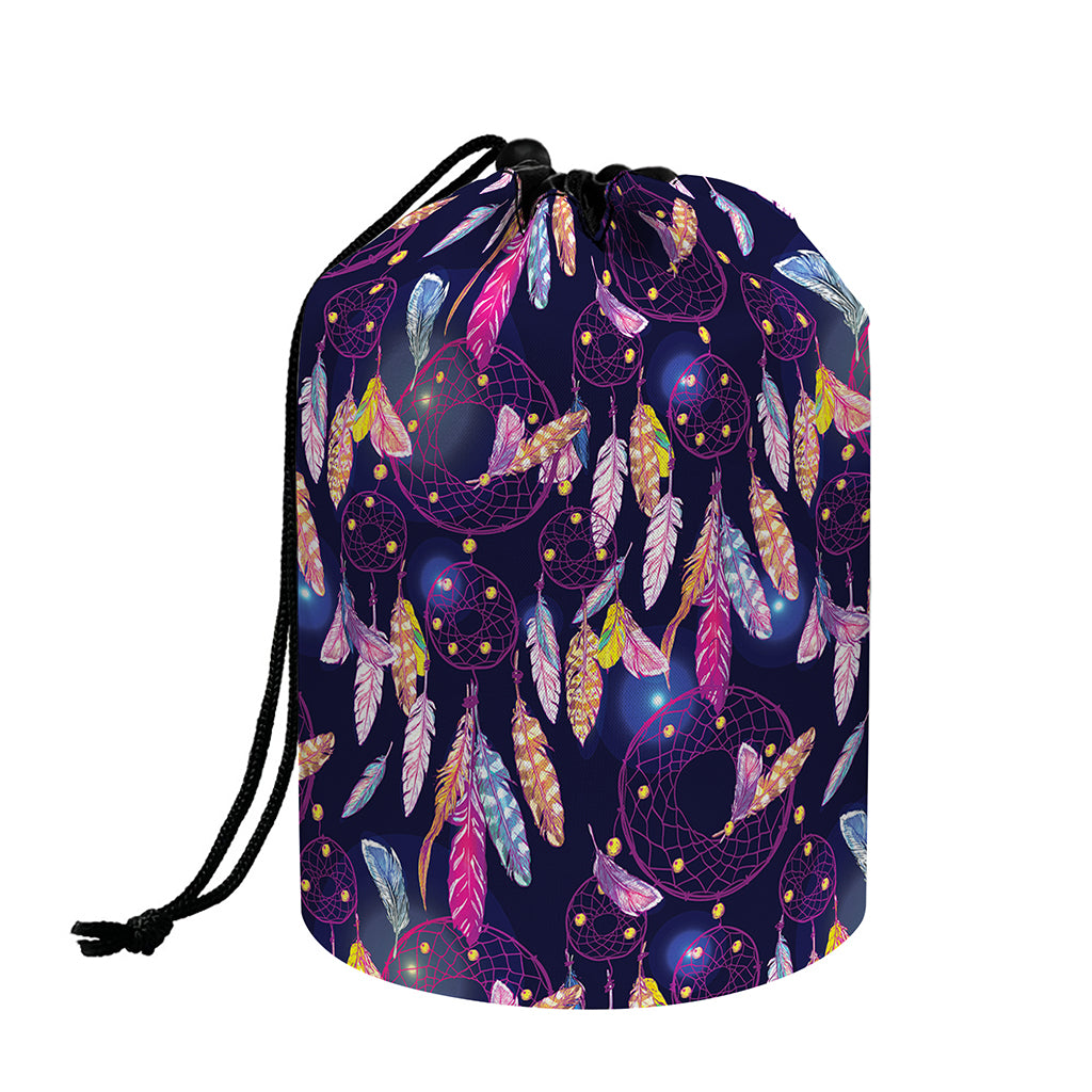 Boho Dream Catcher Pattern Print Drawstring Makeup Bag
