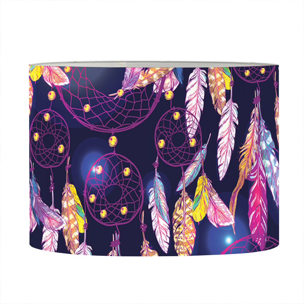 Boho Dream Catcher Pattern Print Drum Lamp Shade