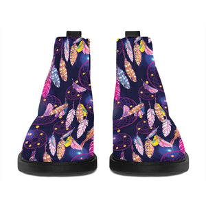 Boho Dream Catcher Pattern Print Flat Ankle Boots