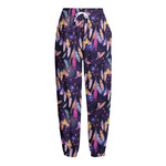 Boho Dream Catcher Pattern Print Fleece Lined Knit Pants