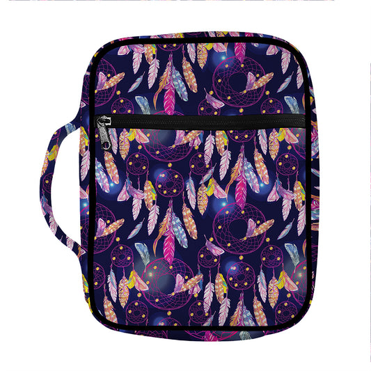 Boho Dream Catcher Pattern Print Front Pocket Bible Bag