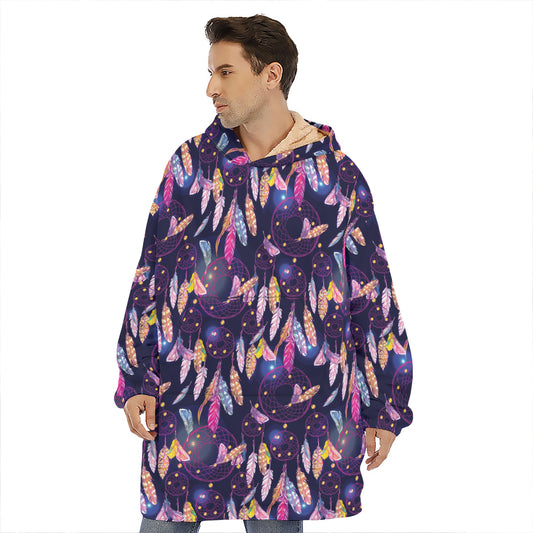Boho Dream Catcher Pattern Print Hoodie Blanket