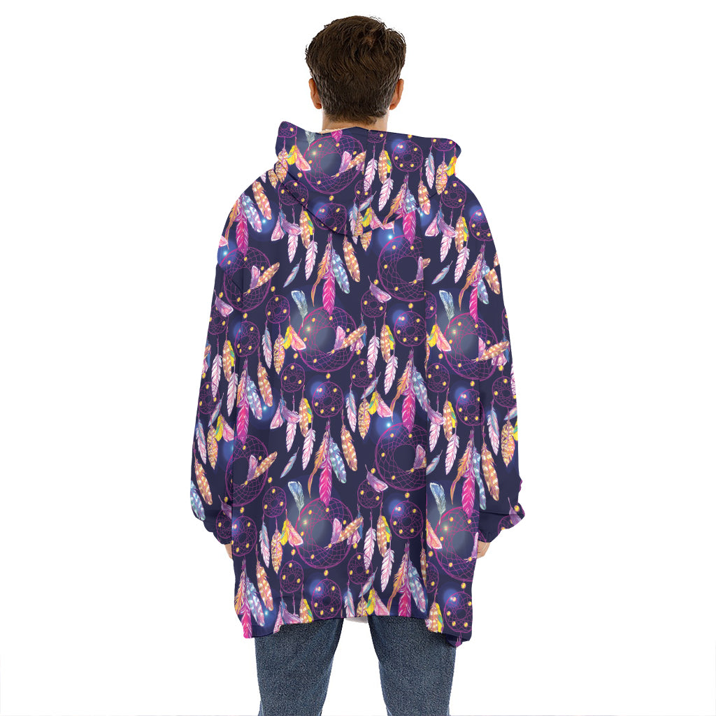 Boho Dream Catcher Pattern Print Hoodie Blanket