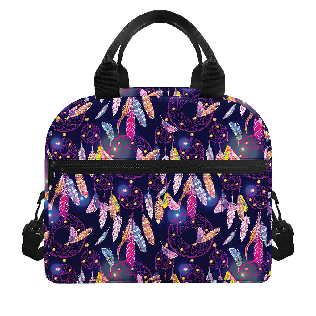 Boho Dream Catcher Pattern Print Insulated Lunch Bag