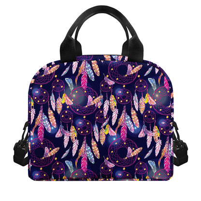 Boho Dream Catcher Pattern Print Insulated Lunch Bag
