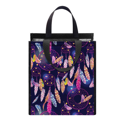 Boho Dream Catcher Pattern Print Insulated Lunch Tote