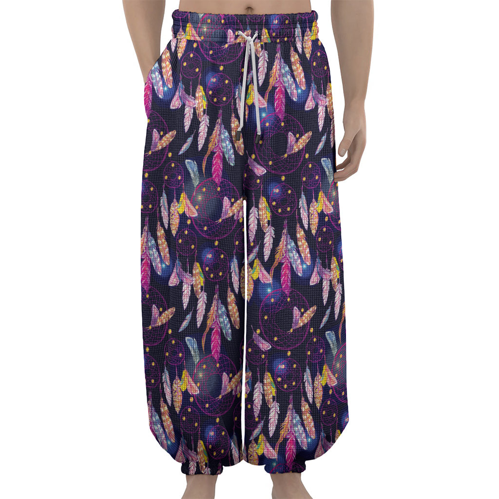 Boho Dream Catcher Pattern Print Lantern Pants