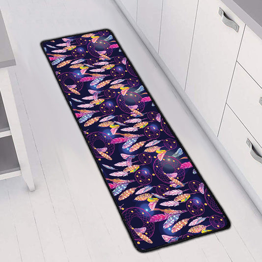 Boho Dream Catcher Pattern Print Long Kitchen Mat