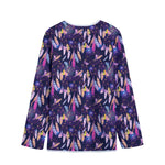 Boho Dream Catcher Pattern Print Long Sleeve Short Coat