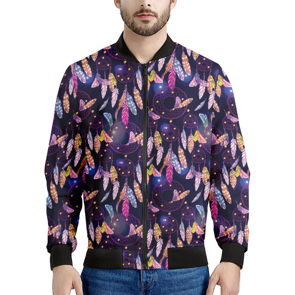 Boho Dream Catcher Pattern Print Men's Bomber Jacket