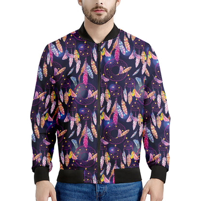 Boho Dream Catcher Pattern Print Men's Bomber Jacket