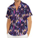Boho Dream Catcher Pattern Print Men's Deep V-Neck Shirt