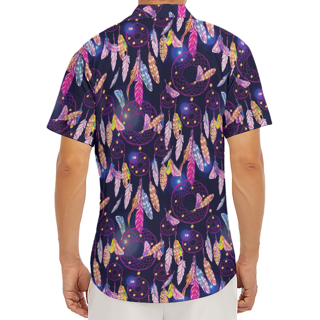 Boho Dream Catcher Pattern Print Men's Deep V-Neck Shirt