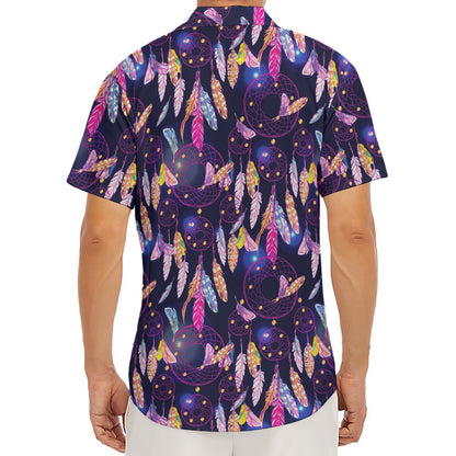Boho Dream Catcher Pattern Print Men's Deep V-Neck Shirt