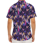 Boho Dream Catcher Pattern Print Men's Deep V-Neck Shirt