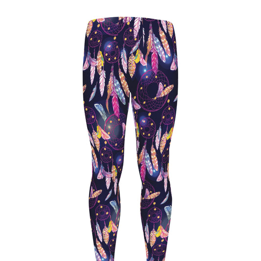 Boho Dream Catcher Pattern Print Men's leggings
