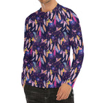 Boho Dream Catcher Pattern Print Men's Long Sleeve Rash Guard