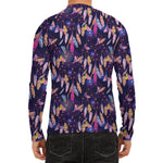 Boho Dream Catcher Pattern Print Men's Long Sleeve Rash Guard