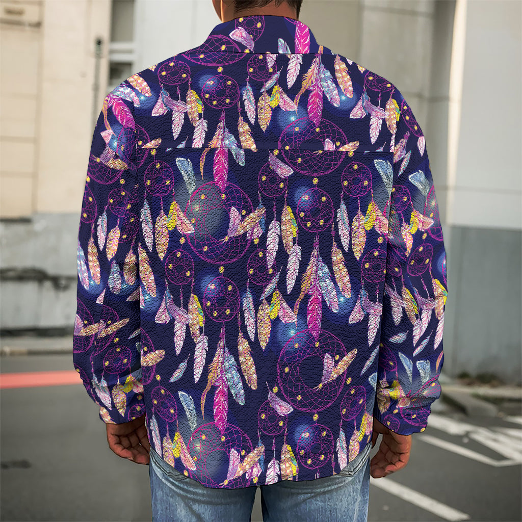 Boho Dream Catcher Pattern Print Men's Shirt Jacket