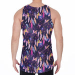 Boho Dream Catcher Pattern Print Men's Velvet Tank Top