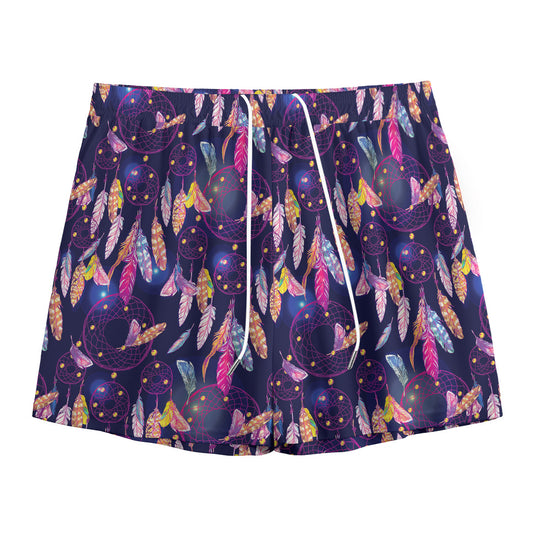 Boho Dream Catcher Pattern Print Mesh Shorts