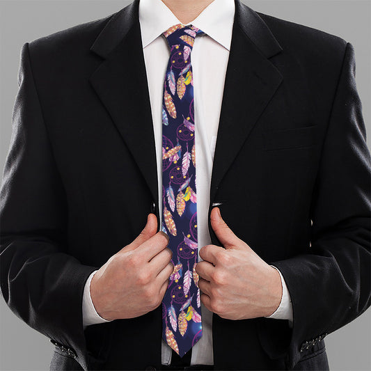 Boho Dream Catcher Pattern Print Necktie