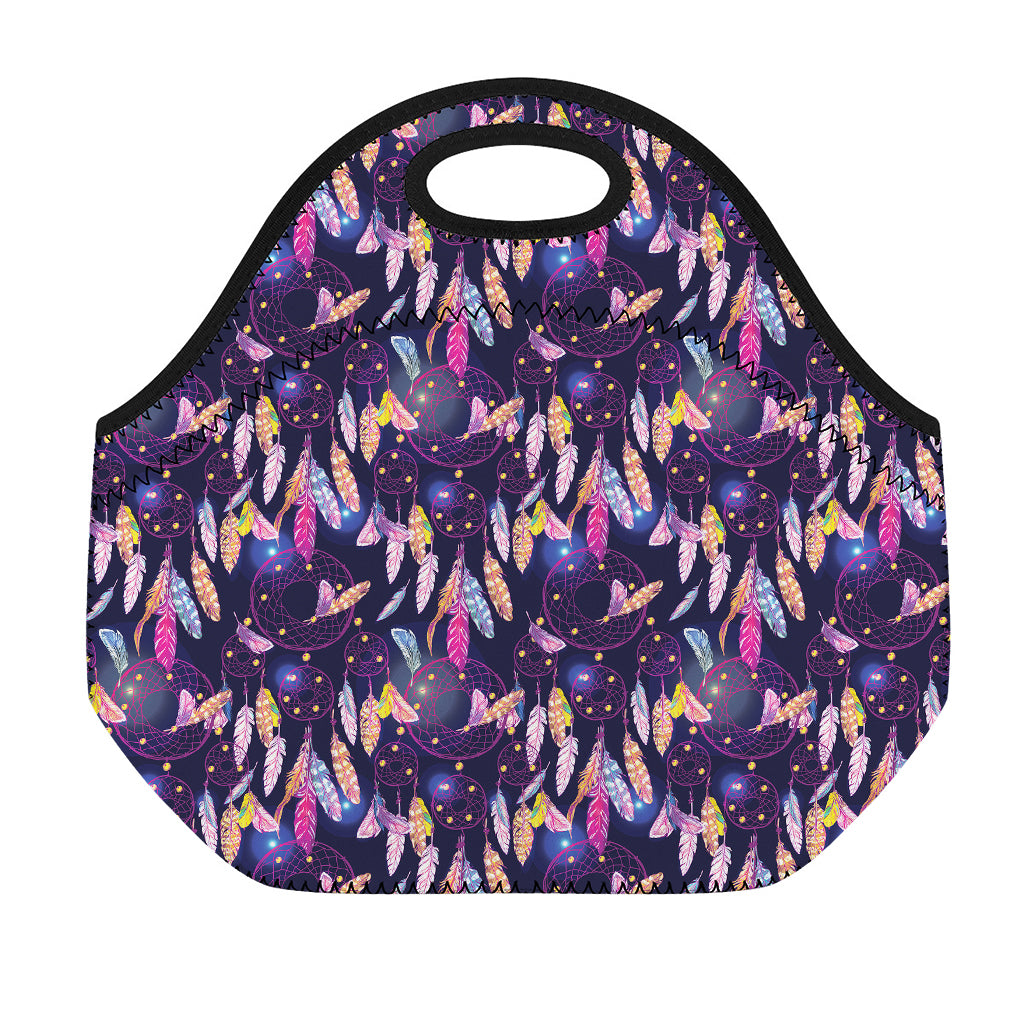 Boho Dream Catcher Pattern Print Neoprene Lunch Bag