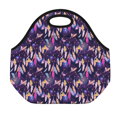 Boho Dream Catcher Pattern Print Neoprene Lunch Bag