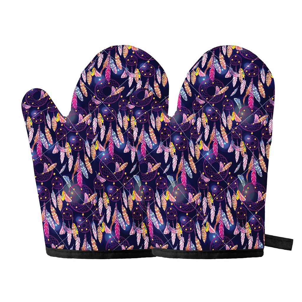 Boho Dream Catcher Pattern Print Oven Mitts