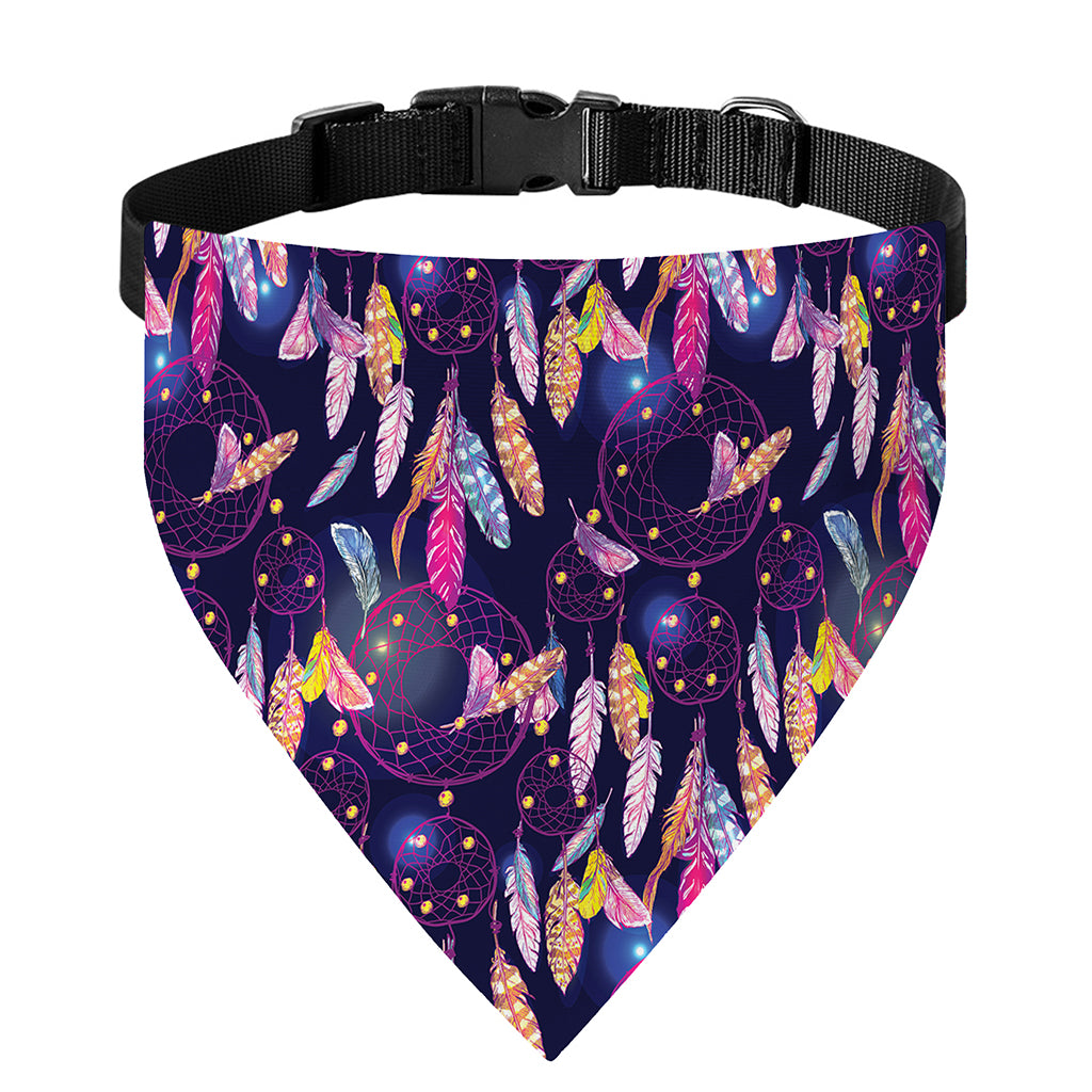 Boho Dream Catcher Pattern Print Over The Collar Dog Bandana