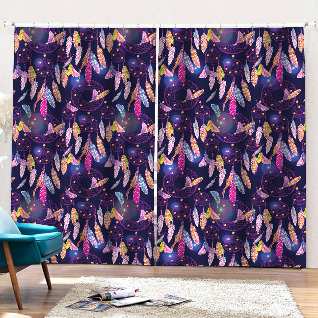 Boho Dream Catcher Pattern Print Pencil Pleat Curtains