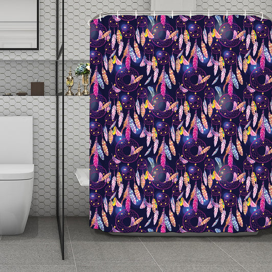 Boho Dream Catcher Pattern Print Polyester Shower Curtain