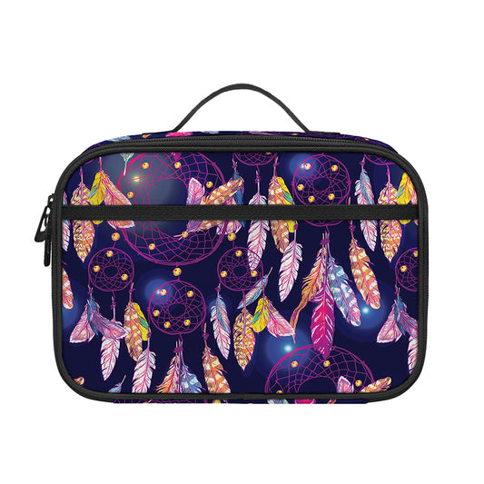 Boho Dream Catcher Pattern Print Portable Lunch Bag