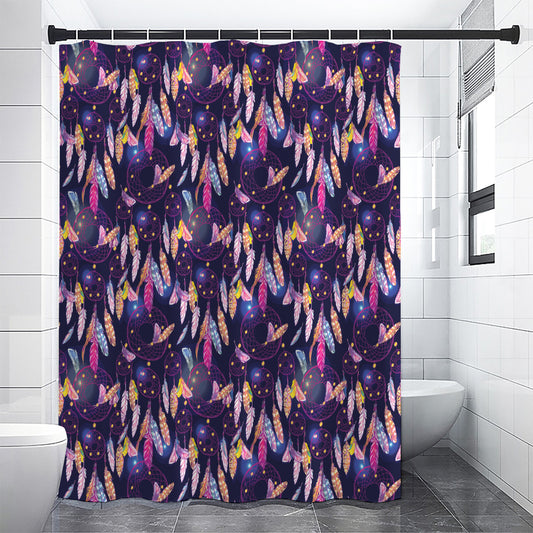 Boho Dream Catcher Pattern Print Premium Shower Curtain