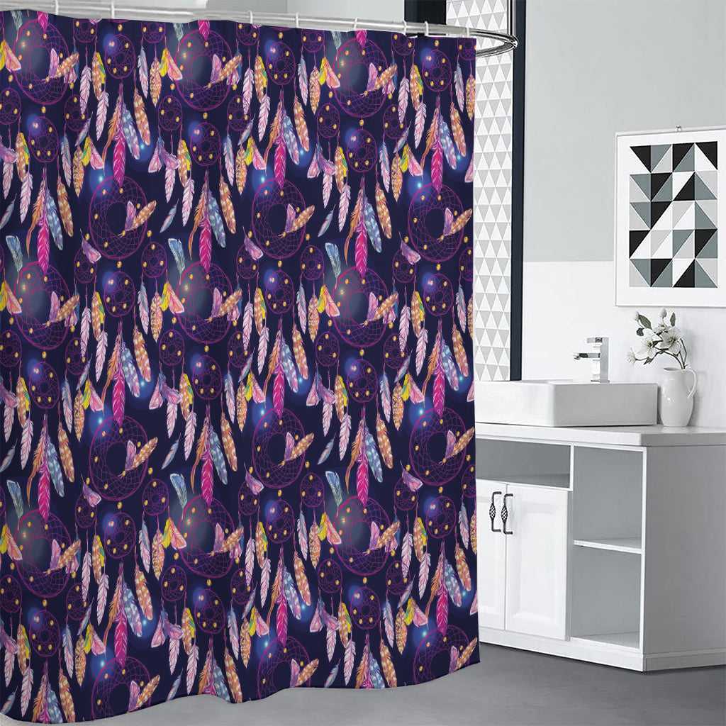 Boho Dream Catcher Pattern Print Premium Shower Curtain
