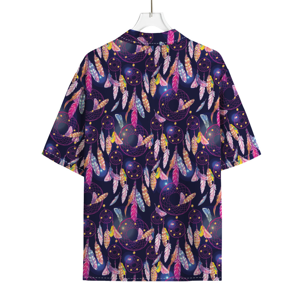 Boho Dream Catcher Pattern Print Rayon Hawaiian Shirt