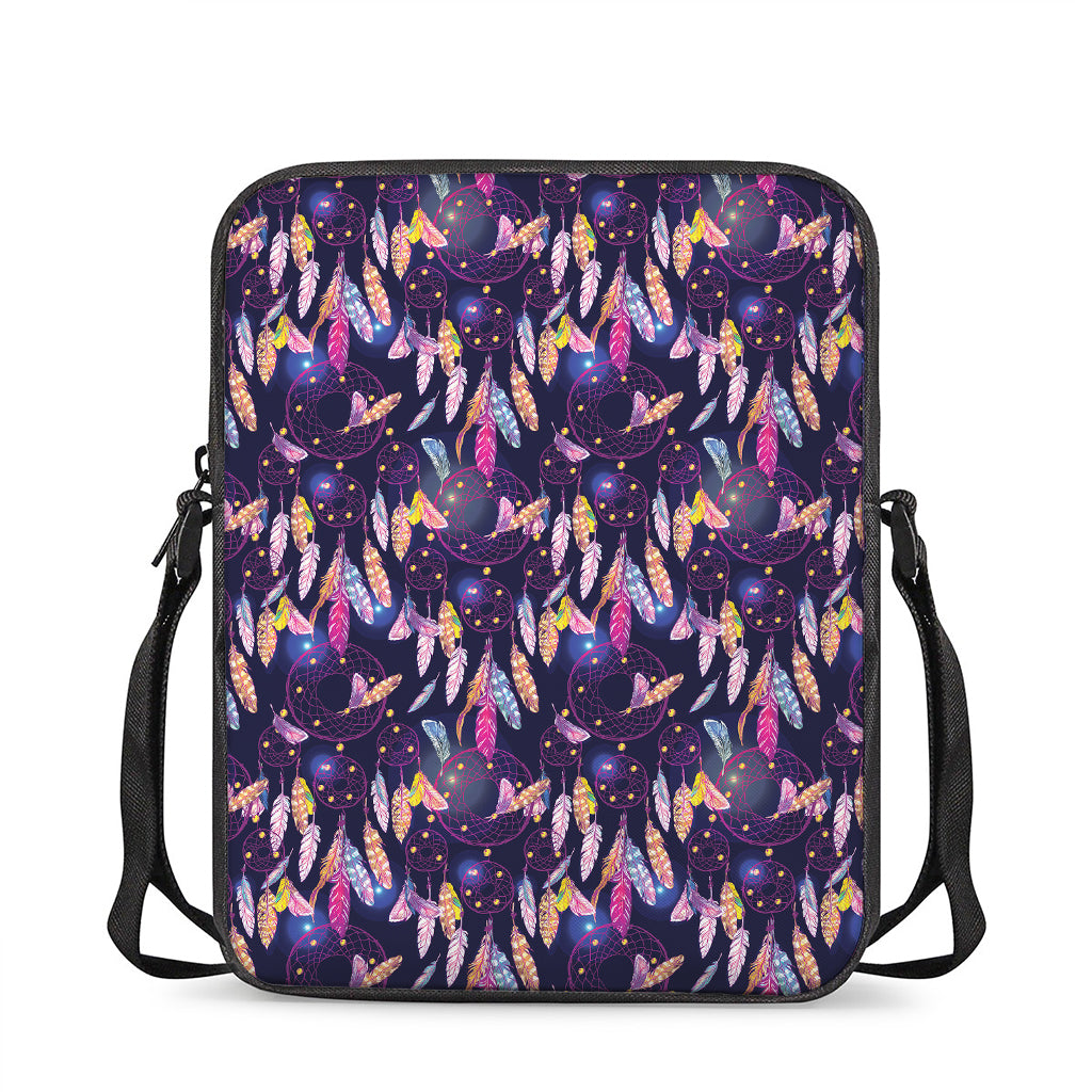 Boho Dream Catcher Pattern Print Rectangular Crossbody Bag