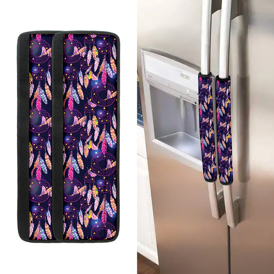 Boho Dream Catcher Pattern Print Refrigerator Handle Covers
