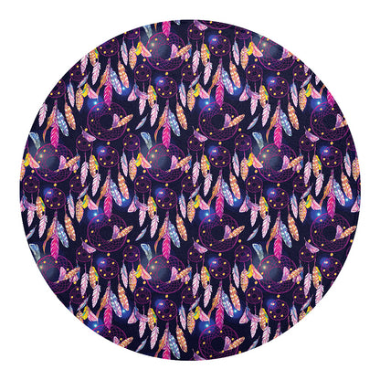 Boho Dream Catcher Pattern Print Round Blanket