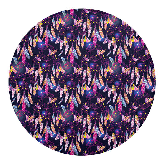 Boho Dream Catcher Pattern Print Round Blanket