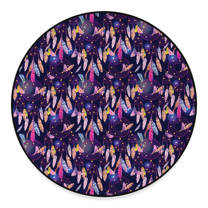 Boho Dream Catcher Pattern Print Round Floor Mat