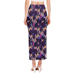Boho Dream Catcher Pattern Print Side Slit Maxi Skirt