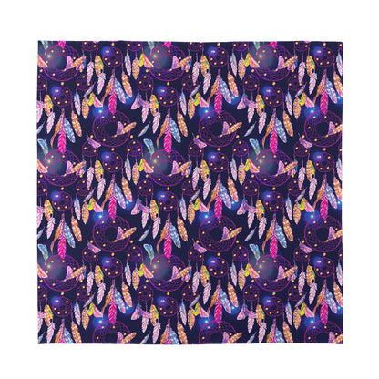 Boho Dream Catcher Pattern Print Silk Bandana