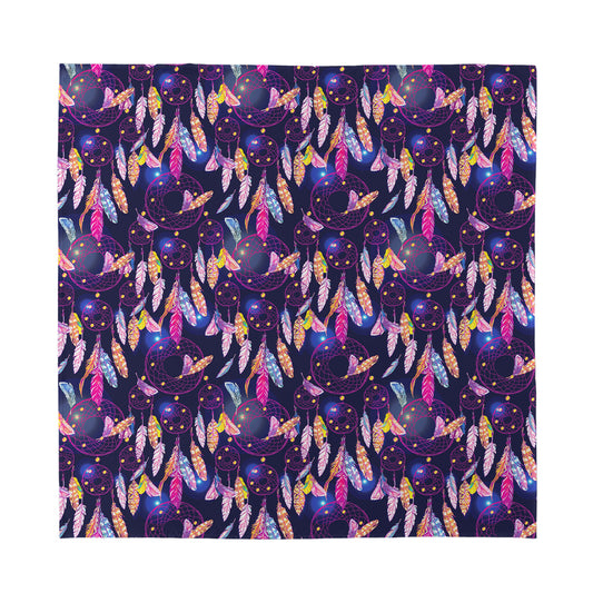 Boho Dream Catcher Pattern Print Silk Bandana