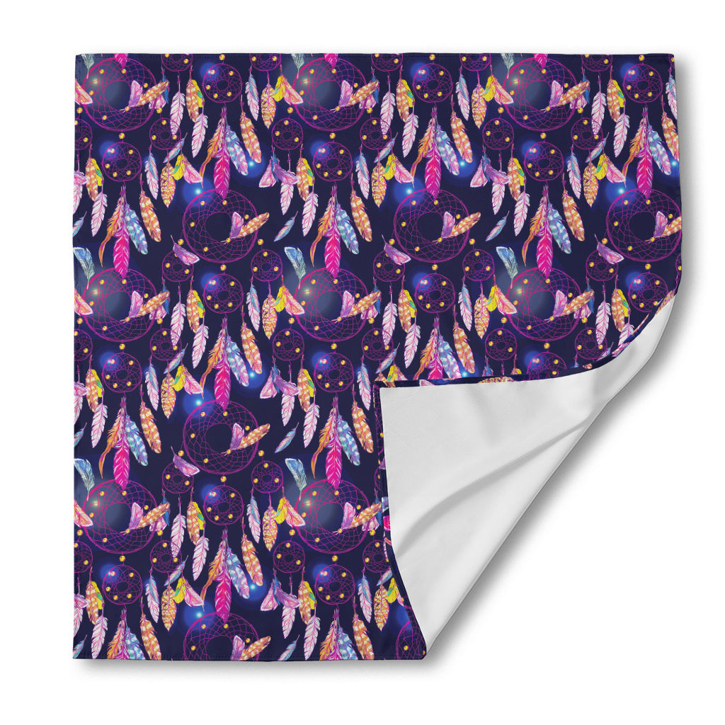 Boho Dream Catcher Pattern Print Silk Bandana