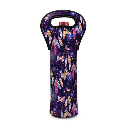 Boho Dream Catcher Pattern Print Single Neoprene Wine Tote