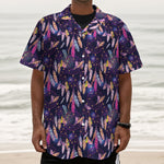 Boho Dream Catcher Pattern Print Textured Short Sleeve Shirt